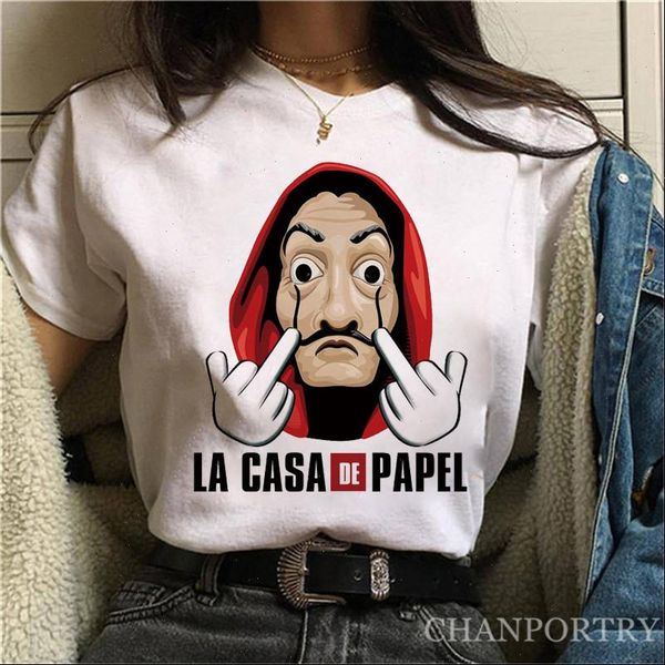 la casa de papel summer 2021 money vogue heist tshirt the house of paper t shirt casual dali mask woman tshirt female, White
la casa de papel summer 2021 money vogue heist tshirt the house of paper t shirt casual dali mask woman tshirt female, White