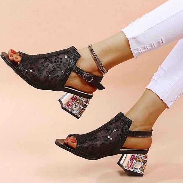 sandals 2021 women fashion thick heel peep toe women's shoes mesh breathable ladies plus size girls summer sandal, Black
sandals 2021 women fashion thick heel peep toe women's shoes mesh breathable ladies plus size girls summer sandal, Black