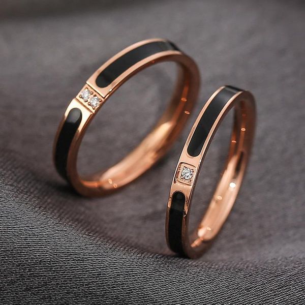 wedding rings korean elegant black drop crystal titanium steel rose gold small jewelry gift promise for couples ring, Slivery;golden
wedding rings korean elegant black drop crystal titanium steel rose gold small jewelry gift promise for couples ring, Slivery;golden