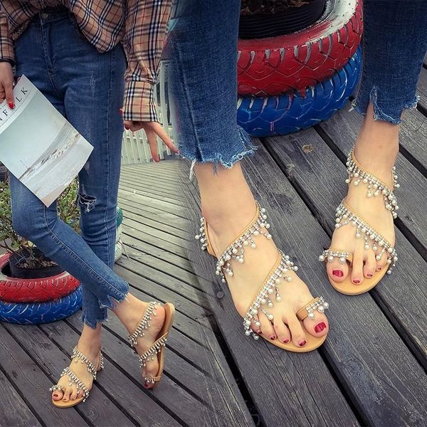 2021 summer women sandals woman pearl tassel flats ladies fashion rome sewing footwear open toe women's casual shoe plus size 43, Black
2021 summer women sandals woman pearl tassel flats ladies fashion rome sewing footwear open toe women's casual shoe plus size 43, Black