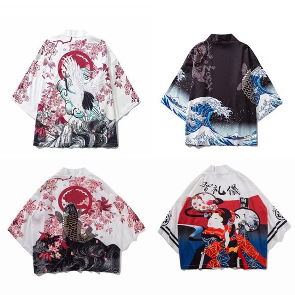 thin loose style harajuku japanese cardigan for woman 3d ukiyo-e print ethnic kimono haori sunscreen coat man couple's clothing, Red
thin loose style harajuku japanese cardigan for woman 3d ukiyo-e print ethnic kimono haori sunscreen coat man couple's clothing, Red