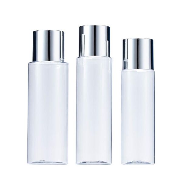 storage bottles & jars empty pet plastic toner bottle 150ml 200ml 250ml transparent cosmetic container packaging shiny silver screw lid 30pc
storage bottles & jars empty pet plastic toner bottle 150ml 200ml 250ml transparent cosmetic container packaging shiny silver screw lid 30pc