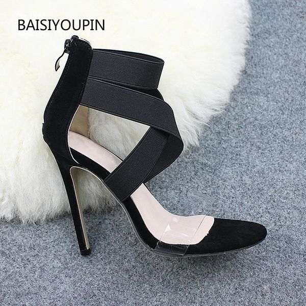 dress shoes plus size colors sandals women platform 11cm high heels pu leather back zipper transparent party female 35-43, Black
dress shoes plus size colors sandals women platform 11cm high heels pu leather back zipper transparent party female 35-43, Black