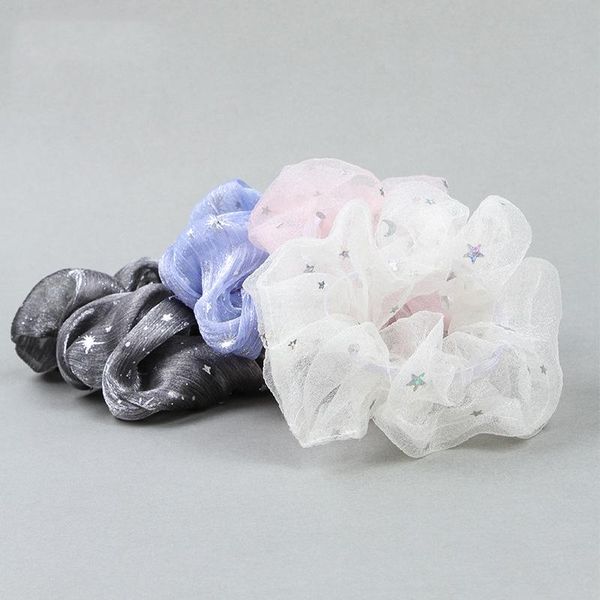 hair accessories shiny glitter star mesh organza scrunchies elegant chiffon women elastic bands girls ties stretch ponytail holder, Slivery;white
hair accessories shiny glitter star mesh organza scrunchies elegant chiffon women elastic bands girls ties stretch ponytail holder, Slivery;white