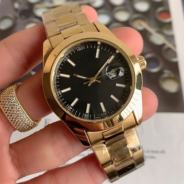 1- montre de luxe men automatic date gold watch all stainless steel quartz movement classic style three hands fashion designer wristwatch, Slivery;brown
1- montre de luxe men automatic date gold watch all stainless steel quartz movement classic style three hands fashion designer wristwatch, Slivery;brown