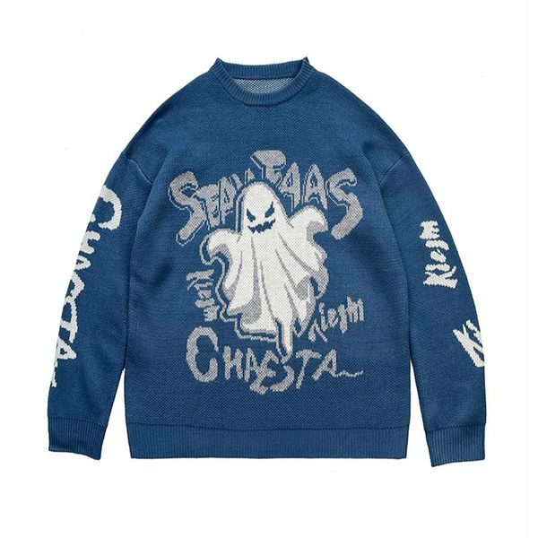 women's sweaters dark harajuku style ghost letter jacquard thickening couple loose retro knitted sweater oversized pullover outerwear c, White;black
women's sweaters dark harajuku style ghost letter jacquard thickening couple loose retro knitted sweater oversized pullover outerwear c, White;black