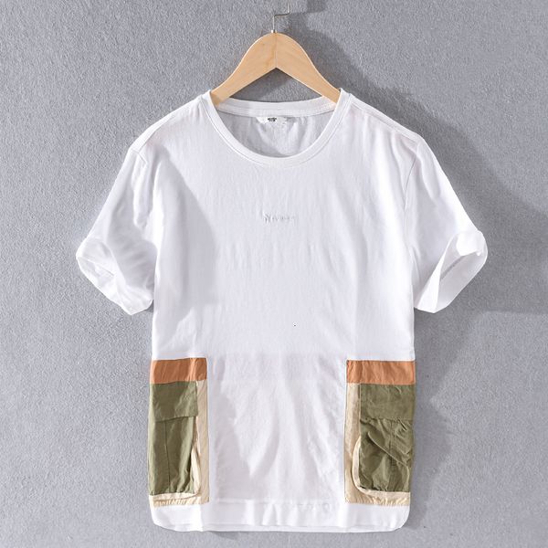 2021 new novo design retalhos manga curta marca de linho masculina moda casual branco t camisa para homem respirvel tshirt dos homens 1vnl, White
2021 new novo design retalhos manga curta marca de linho masculina moda casual branco t camisa para homem respirvel tshirt dos homens 1vnl, White