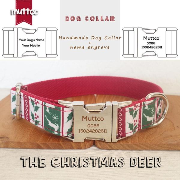 dog collars & leashes muttco engraved metal buckle collar the christmas deer handmade poly satin and nylon 5 sizes udc094
dog collars & leashes muttco engraved metal buckle collar the christmas deer handmade poly satin and nylon 5 sizes udc094