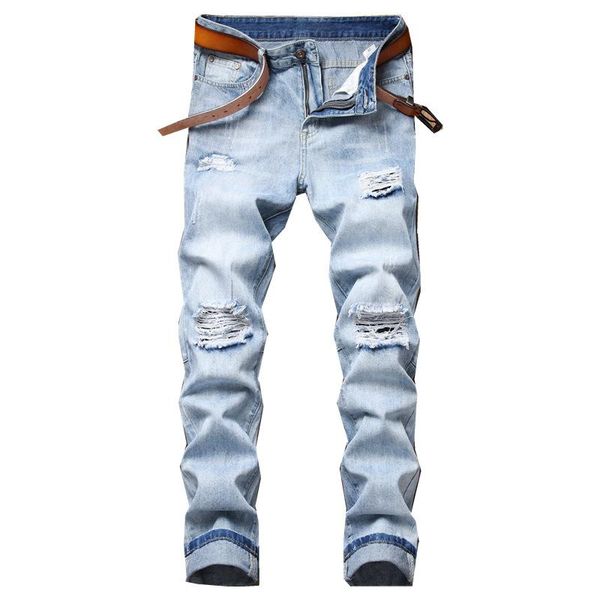 men's jeans fashion mens cotton ripped jean homme slim skinny men trousers casual male denim pants vaqueros hombre, Blue
men's jeans fashion mens cotton ripped jean homme slim skinny men trousers casual male denim pants vaqueros hombre, Blue