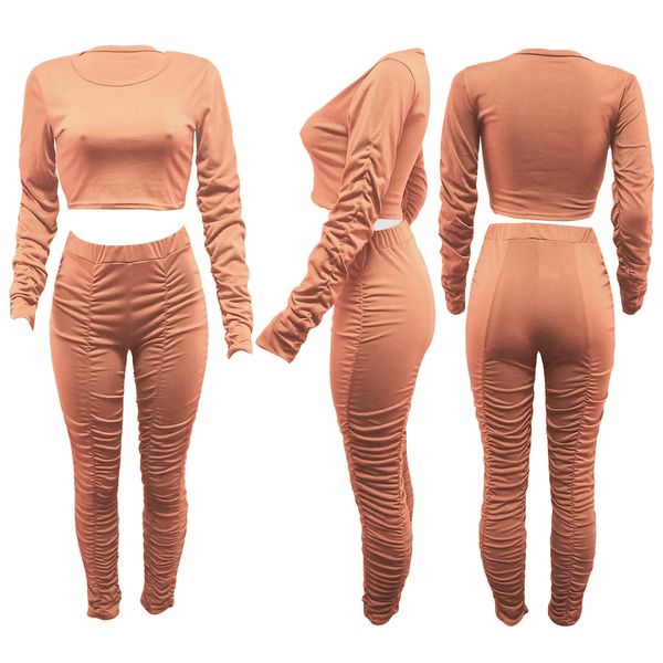 stacked leggings set womens pleated two-piece suit jogger sweatpants suit streetwear two piece outfits for women, White
stacked leggings set womens pleated two-piece suit jogger sweatpants suit streetwear two piece outfits for women, White
