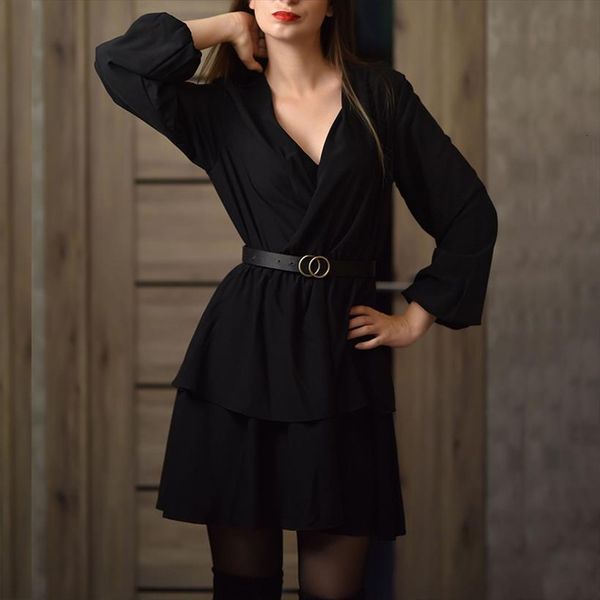 casual lantern sleeve ruffle women dresses mini v neck elastic waist solid fashion sweet a line party, Black;gray
casual lantern sleeve ruffle women dresses mini v neck elastic waist solid fashion sweet a line party, Black;gray