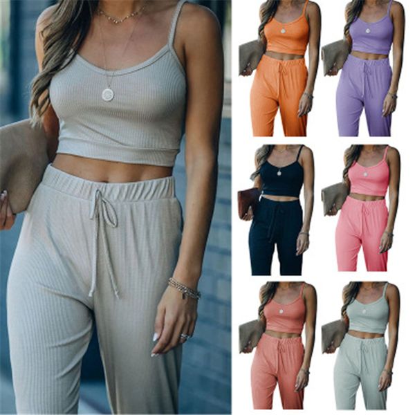 womens solid color tracksuits fashion trend sling sleeveless u-neck short trousers suits designer female spring casual drawstring sets, Gray
womens solid color tracksuits fashion trend sling sleeveless u-neck short trousers suits designer female spring casual drawstring sets, Gray