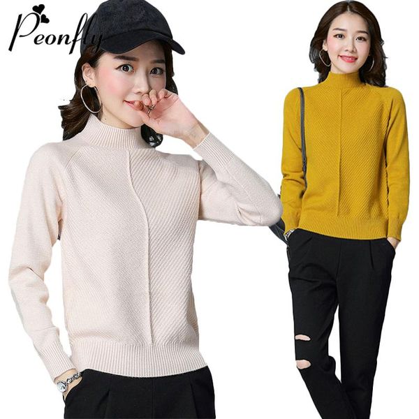 women's sweaters peonfly casual turtleneck women sweater winter warm female jumper thick ribbed knitted pullover pull femme, White;black
women's sweaters peonfly casual turtleneck women sweater winter warm female jumper thick ribbed knitted pullover pull femme, White;black