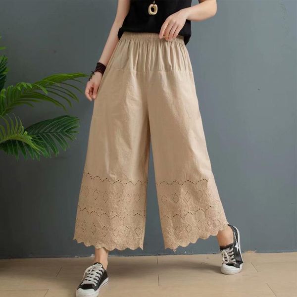 literature and art retro cotton and linen skirt pants women summer new style embroidery flowers casual wild loose wide-leg pants, Black;white
literature and art retro cotton and linen skirt pants women summer new style embroidery flowers casual wild loose wide-leg pants, Black;white