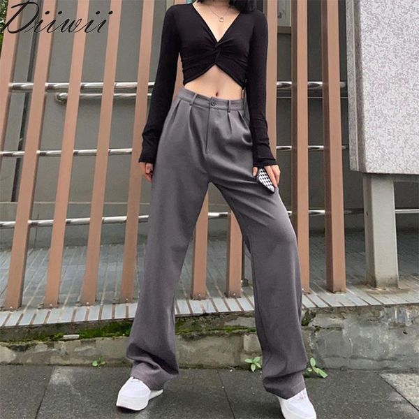 women's pants & capris diiwii women trousers high waist slim straight street simple versatile casual fashion females, Black;white
women's pants & capris diiwii women trousers high waist slim straight street simple versatile casual fashion females, Black;white
