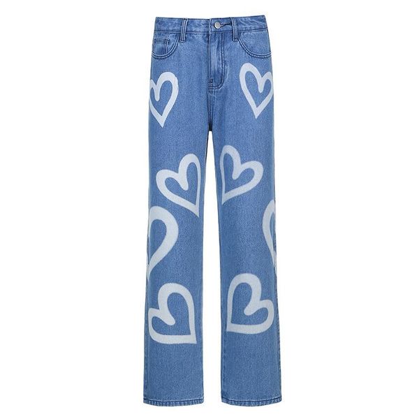 women's jeans retro heart-shaped print high waist harajuku aesthetic cotton denim streetwear fashion women, Blue
women's jeans retro heart-shaped print high waist harajuku aesthetic cotton denim streetwear fashion women, Blue