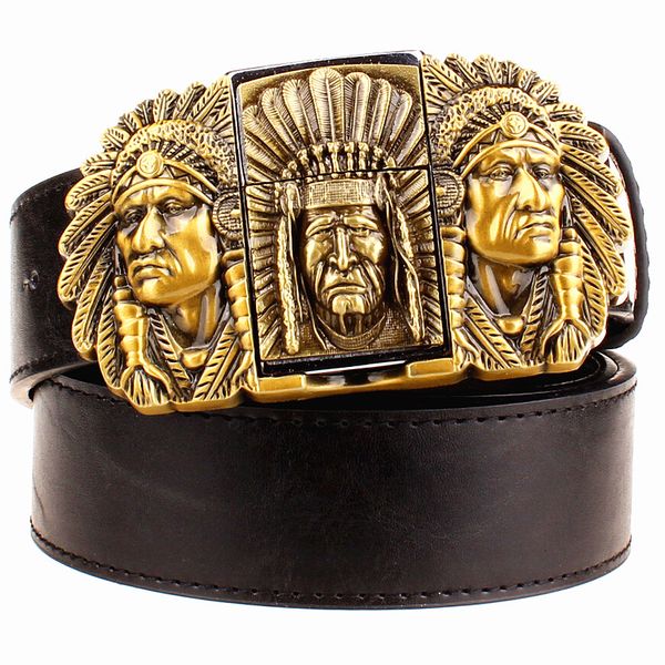 2021 new fashion male leather buckle belts kerosene lighter style indians eagle show belt gift for men i84l, Black;brown
2021 new fashion male leather buckle belts kerosene lighter style indians eagle show belt gift for men i84l, Black;brown