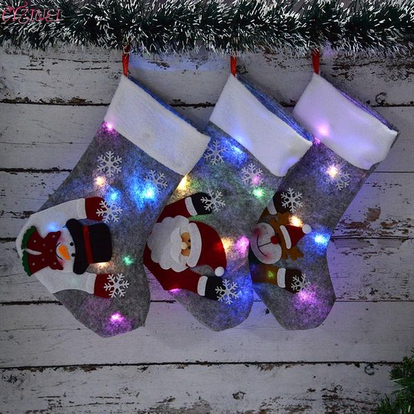 christmas decorations stockings sock led light up snowman santa elk bear printing xmas candy gift bag fireplace navidad tree decoration
christmas decorations stockings sock led light up snowman santa elk bear printing xmas candy gift bag fireplace navidad tree decoration