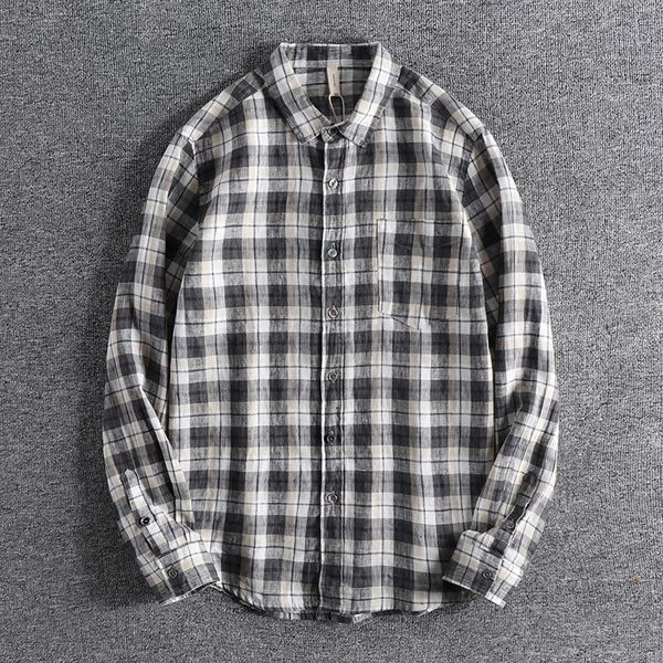 2021 linen classic plaid shirt youth trend casual shirts wear for promotion 0737 wzk5, White;black
2021 linen classic plaid shirt youth trend casual shirts wear for promotion 0737 wzk5, White;black