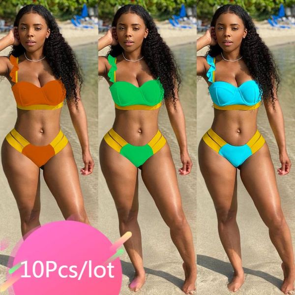 women's swimwear bulk wholesale item lots summer beach bikini two piece set splicing push up bathing suits women 2021 swim suit, White;black
women's swimwear bulk wholesale item lots summer beach bikini two piece set splicing push up bathing suits women 2021 swim suit, White;black