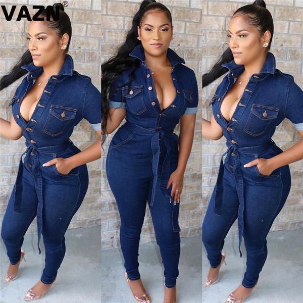 women's jumpsuits & rompers vazn wynz8219 v-neck packet denim solid tracksuits sleeve bodycon short women long pants, Black;white
women's jumpsuits & rompers vazn wynz8219 v-neck packet denim solid tracksuits sleeve bodycon short women long pants, Black;white