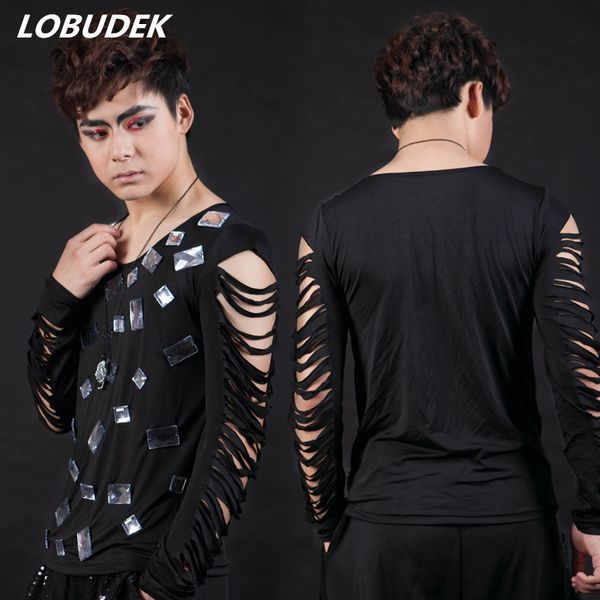 big rhinestones hollow out sleeve t-shirt spring autumn men black t-shirt tide male singer dj bar club stage performance costume, Black;red
big rhinestones hollow out sleeve t-shirt spring autumn men black t-shirt tide male singer dj bar club stage performance costume, Black;red