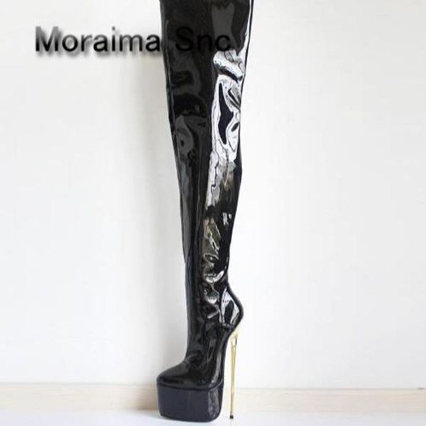 boots moraima snc gladiator women black patent leather platform shoes 22 cm extreme high heels thigh size 45
boots moraima snc gladiator women black patent leather platform shoes 22 cm extreme high heels thigh size 45