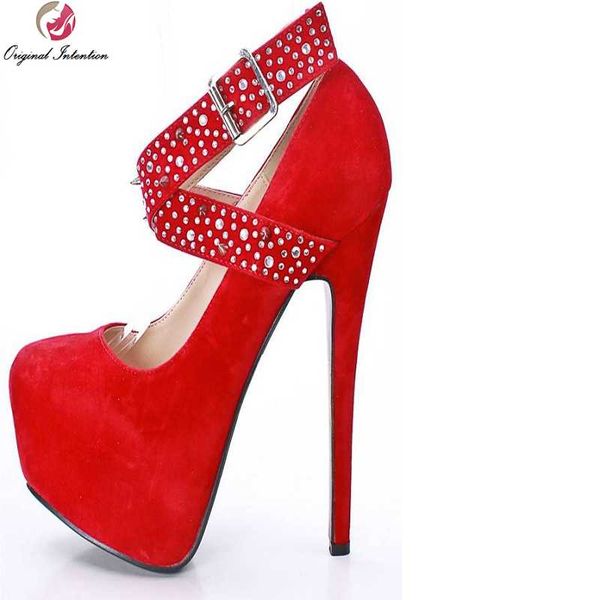 dress shoes original intention women pumps stylish rivets round toe thin heels fashion woman plus size 4-15, Black
dress shoes original intention women pumps stylish rivets round toe thin heels fashion woman plus size 4-15, Black