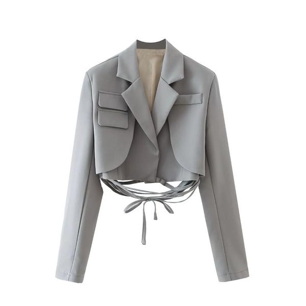 women's suits & blazers fall fashion jackets for women 2021 autumn cropped elegant designer jacket business casual with sashes, White;black
women's suits & blazers fall fashion jackets for women 2021 autumn cropped elegant designer jacket business casual with sashes, White;black