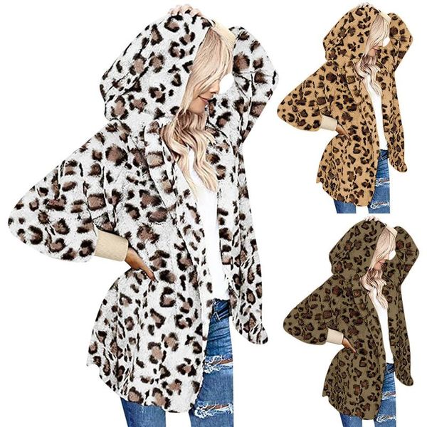 women's hoodies & sweatshirts leopard jacket faux fur pocket fuzzy warm winter oversized outwear long coat vintage luxury plus size rop, Black
women's hoodies & sweatshirts leopard jacket faux fur pocket fuzzy warm winter oversized outwear long coat vintage luxury plus size rop, Black