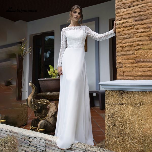 new beach wedding 2021 robe mariee chiffon lace summer bridal gown with long sleeves simple vestido de noiva q4jc, White
new beach wedding 2021 robe mariee chiffon lace summer bridal gown with long sleeves simple vestido de noiva q4jc, White