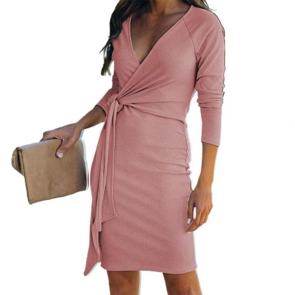 casual dresses elegant women knit dress 2021 ribbing deep v neck spring autumn fashion solid color long sleeve lace-up robe femme, Black;gray
casual dresses elegant women knit dress 2021 ribbing deep v neck spring autumn fashion solid color long sleeve lace-up robe femme, Black;gray
