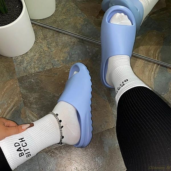 slippers summer flat slides women men casual beach shoes eva soft non-slip bathroom home women's sandals, Black
slippers summer flat slides women men casual beach shoes eva soft non-slip bathroom home women's sandals, Black