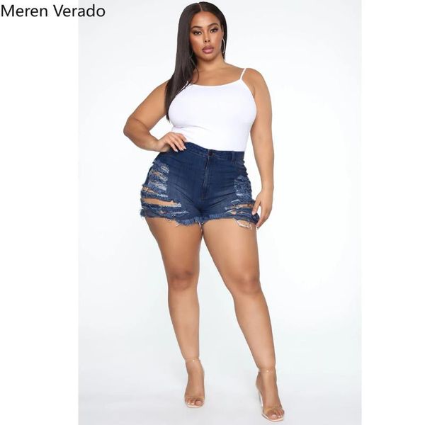 women's jeans meren verado summer denim short pants casual high waist stretchy ripped hole for women streetwear, Blue
women's jeans meren verado summer denim short pants casual high waist stretchy ripped hole for women streetwear, Blue