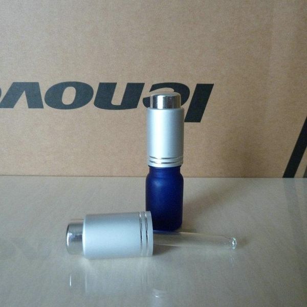 5ml clear/blue/green/brown frosted glass bottle with aluminum matte silver press dropper cap. oil vial, essential oil container
5ml clear/blue/green/brown frosted glass bottle with aluminum matte silver press dropper cap. oil vial, essential oil container