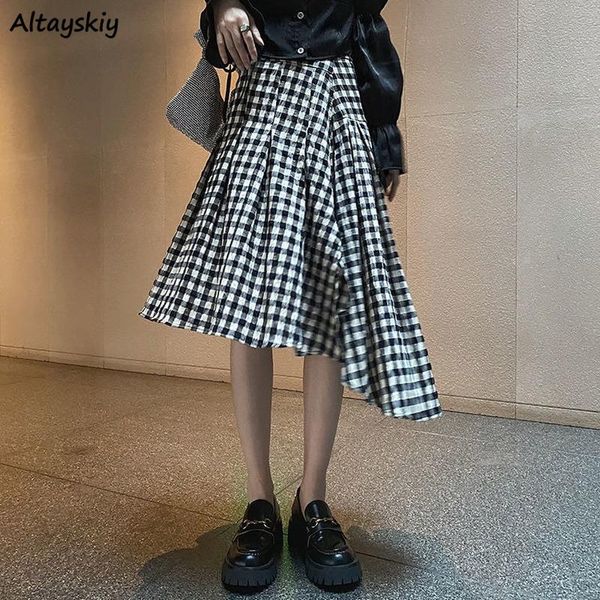 skirts women design side-slit elegant vintage plaid summer fashion harajuku feminine casual empire simple bottoms, Black
skirts women design side-slit elegant vintage plaid summer fashion harajuku feminine casual empire simple bottoms, Black