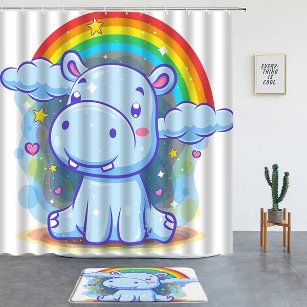 shower curtains 2 pcs funny cartoon animal set bath mat bear hippo panda for bathroom decor washable non-slip carpet with hooks
shower curtains 2 pcs funny cartoon animal set bath mat bear hippo panda for bathroom decor washable non-slip carpet with hooks