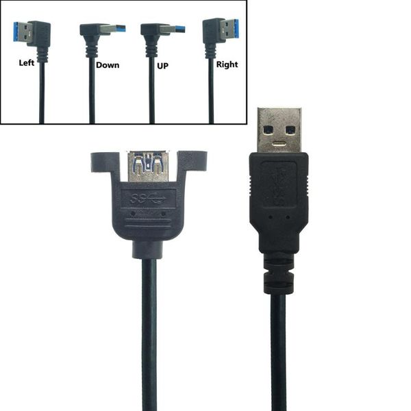 usb 3.0 a female panel mount to usb a male 90 degree up/down/left/ right angle plug extension cable for computer host 0.3m 0.6m
usb 3.0 a female panel mount to usb a male 90 degree up/down/left/ right angle plug extension cable for computer host 0.3m 0.6m