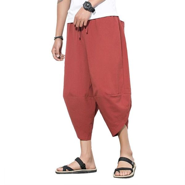 men's pants casual men summer plus size solid color cropped harem wide leg trousers clothing 2021, Black
men's pants casual men summer plus size solid color cropped harem wide leg trousers clothing 2021, Black