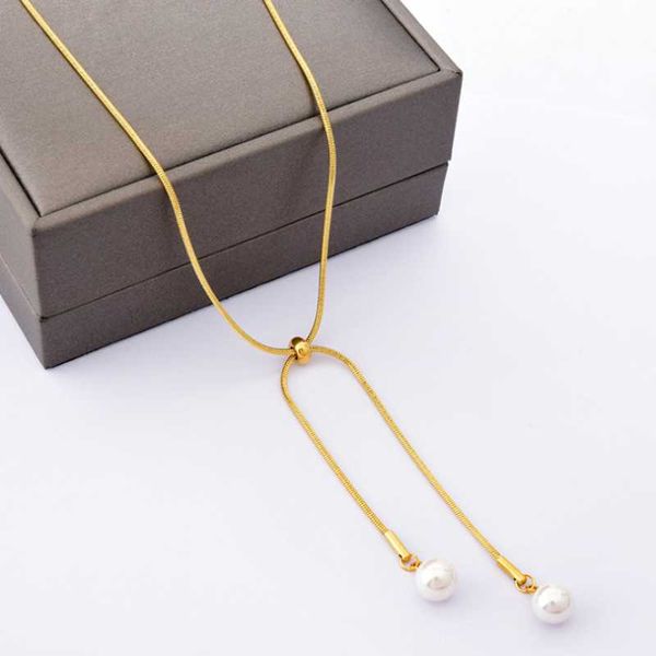 chains 316l stainless steel pearl tassel pendant charm snake bone thin chain choker necklace for women fashion fine jewelry san725, Silver
chains 316l stainless steel pearl tassel pendant charm snake bone thin chain choker necklace for women fashion fine jewelry san725, Silver
