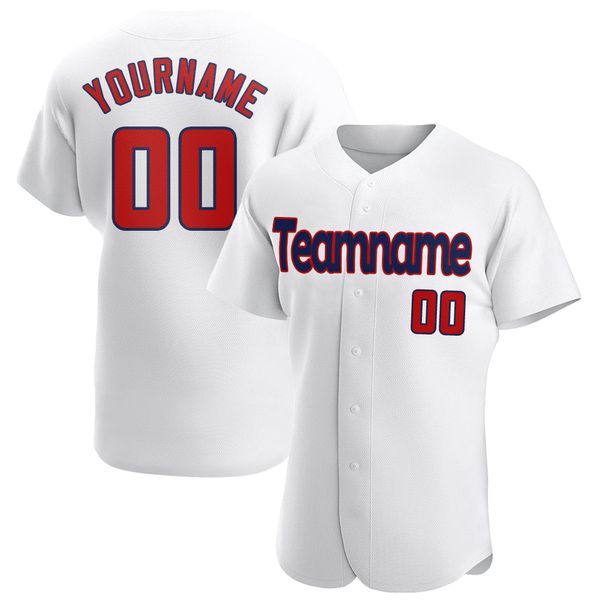 custom white red-navy-2155 authentic baseball jersey, Blue;black