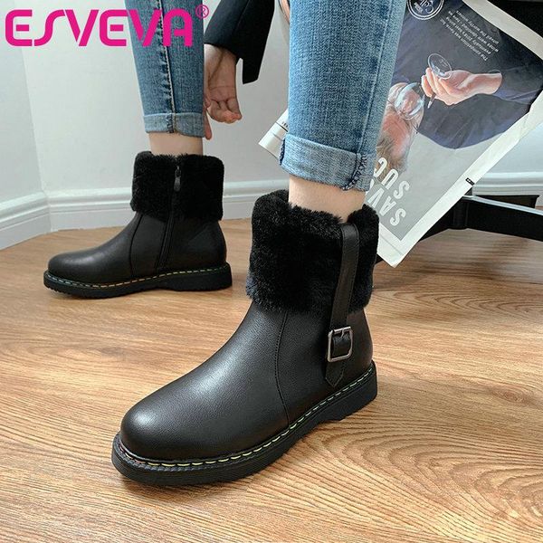boots esveva 2021 square low heel keep warm pu leather elegant women shoes round toe ankle fashion ladies snow big size 34-41, Black
boots esveva 2021 square low heel keep warm pu leather elegant women shoes round toe ankle fashion ladies snow big size 34-41, Black