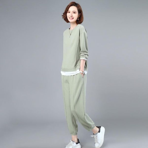 women's two piece pants 2021 spring autumn lady two-piece suit fashion loose large size casual sportswear solid color o-neck hoodie hig, White
women's two piece pants 2021 spring autumn lady two-piece suit fashion loose large size casual sportswear solid color o-neck hoodie hig, White
