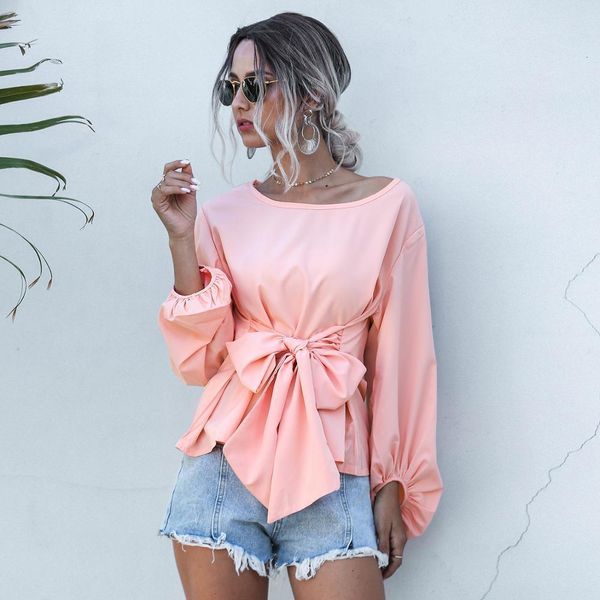 2021 women new fashion pink chiffon shiirt sweet bow bandage o-neck lantern sleeve casual shirt puls size holiday blouse autumn lead, White
2021 women new fashion pink chiffon shiirt sweet bow bandage o-neck lantern sleeve casual shirt puls size holiday blouse autumn lead, White