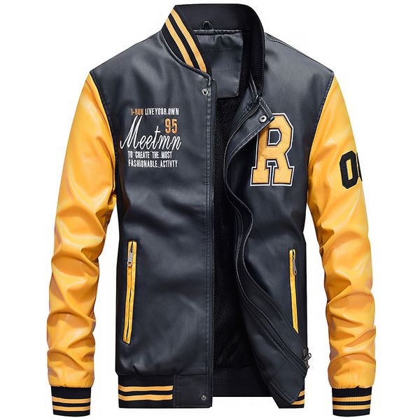 locomotive letter r men s leather jacket stand collar retro comfortable windproof and warm fashion travel commuter, Black
locomotive letter r men s leather jacket stand collar retro comfortable windproof and warm fashion travel commuter, Black