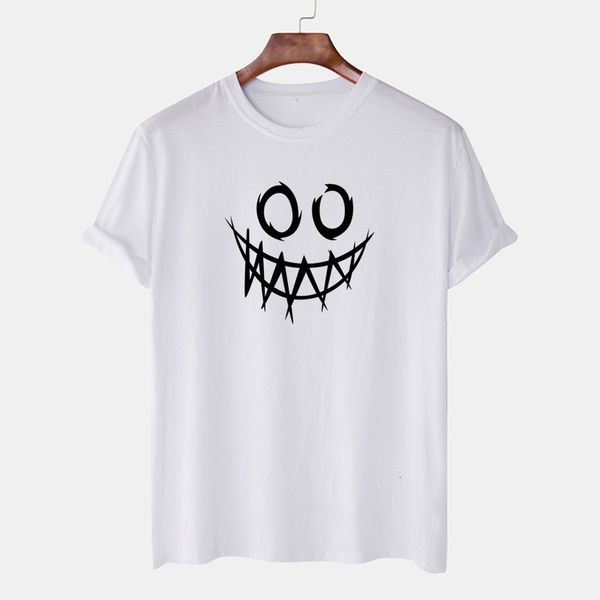 fashion casual loose short sleeve round neck grimace printed t-shirt men's, White;black
fashion casual loose short sleeve round neck grimace printed t-shirt men's, White;black