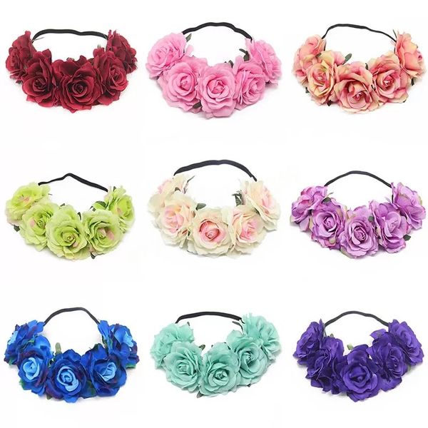 25 colors bride rose flower wreath headbands women girl floral crown hairband wedding head elastic rubber band garland bohemia headwear, Slivery;white
25 colors bride rose flower wreath headbands women girl floral crown hairband wedding head elastic rubber band garland bohemia headwear, Slivery;white