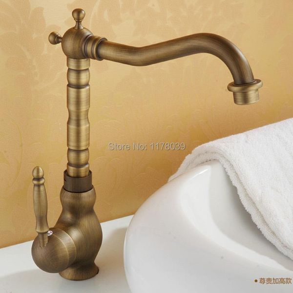 bathroom sink faucets antique brass basin faucet, and cold water heightened tap,bathroom single hole handle faucet,j16900
bathroom sink faucets antique brass basin faucet, and cold water heightened tap,bathroom single hole handle faucet,j16900