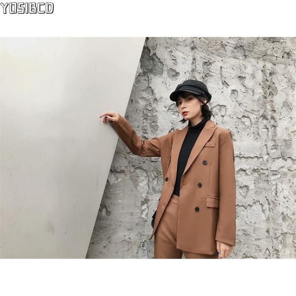 yosibcd women 2021 chic fashion double breasted basic blazer coat vintage long sleeve pockets female outerwear chic, White;black
yosibcd women 2021 chic fashion double breasted basic blazer coat vintage long sleeve pockets female outerwear chic, White;black