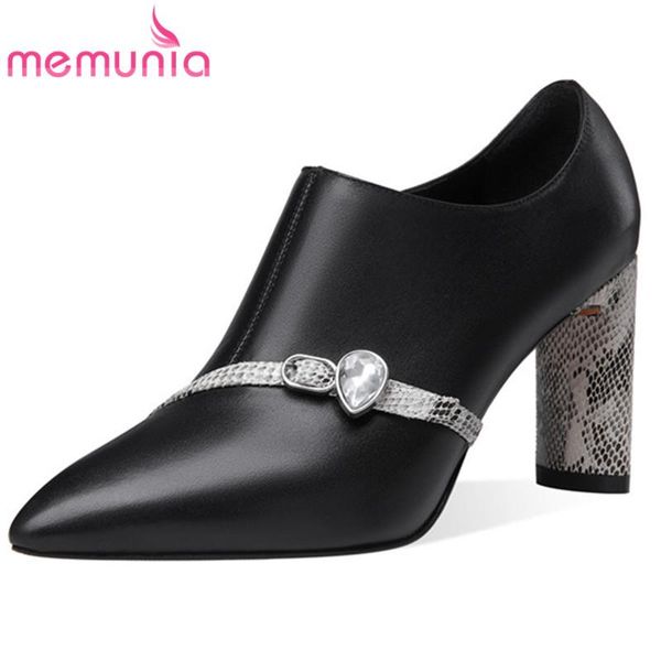 dress shoes memunia 2021 arrival women pumps spring summer genuine leather snake crystal zip high heel single woman, Black
dress shoes memunia 2021 arrival women pumps spring summer genuine leather snake crystal zip high heel single woman, Black